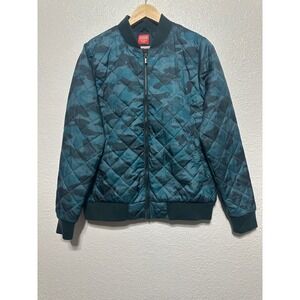 Columbia Quilted Bomber Jacket Camo Thermal Coil Technology Size L